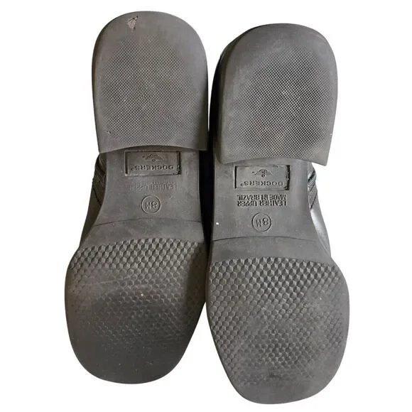 Women's Black Leather Booties Dockers Side Zip Womens 8M Excellent Condition - Picture 6 of 6